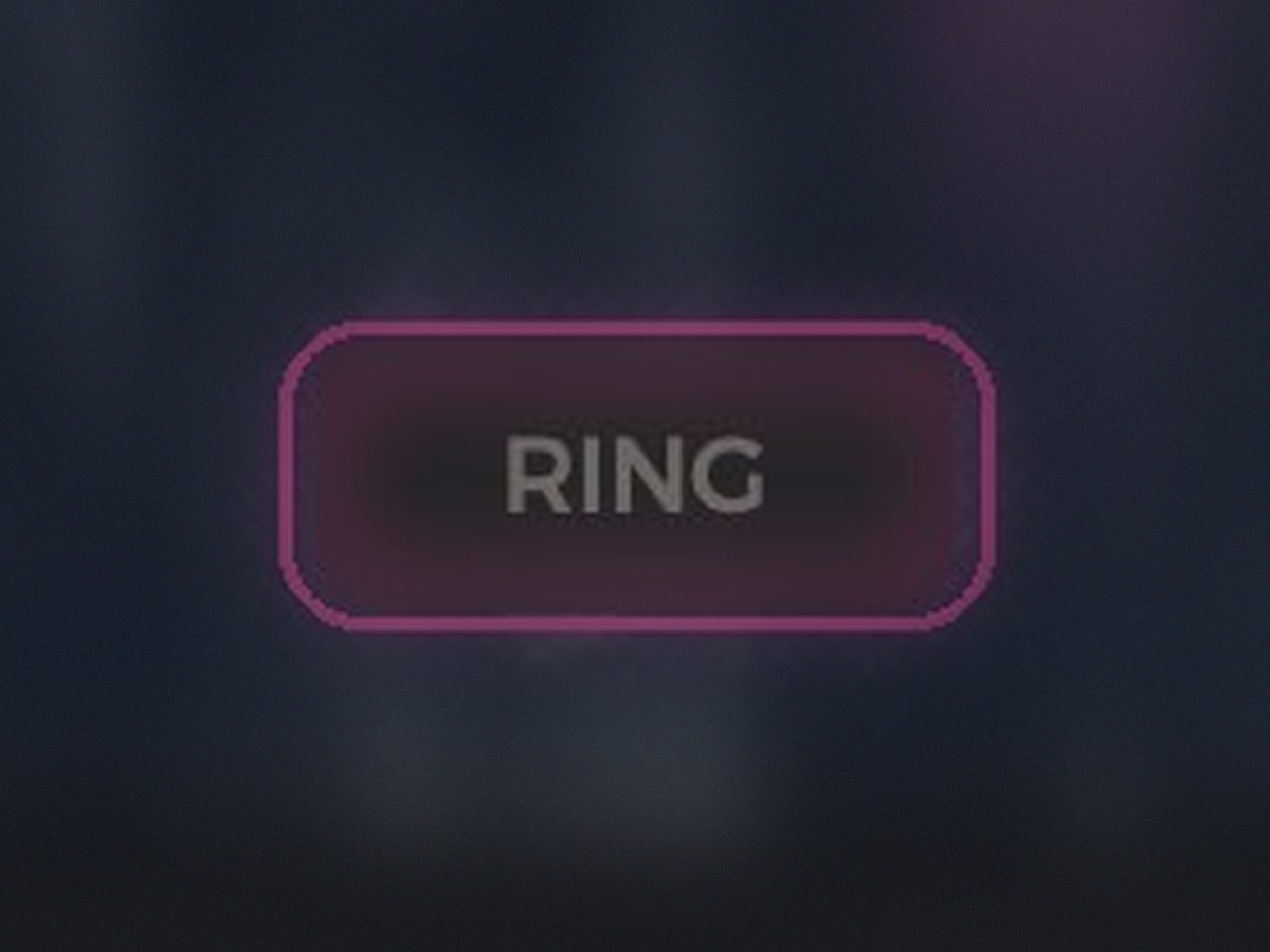 The RING button at the bottom right of the panel, alongside the COIL switch.